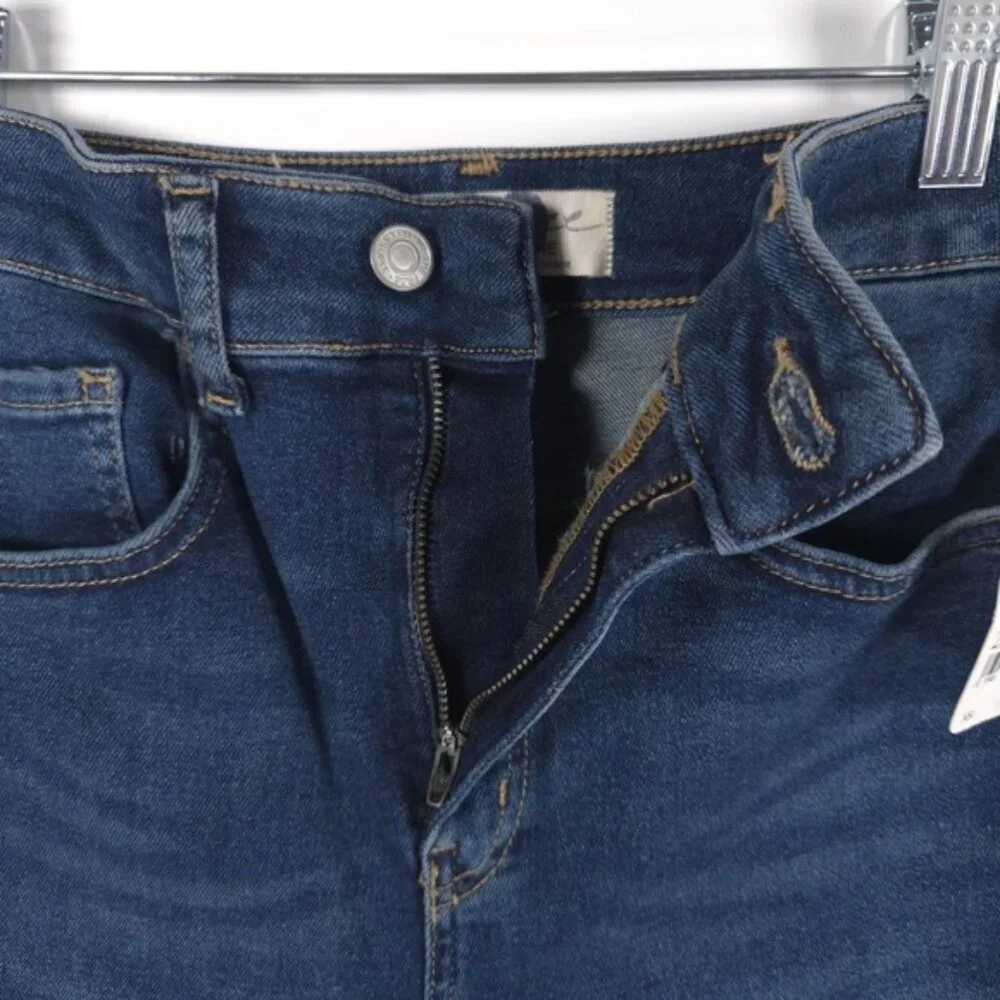 NWT FREE PEOPLE High Waist‎ Crop Raw Hem Denim Jegging Deep Indigo Size 28 & 29